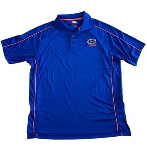 FLORIDA GATORS ROYAL BLUE LIGHTWEIGHT 3-BUTTON PLACKARD COLLARED POLO MENS LARGE